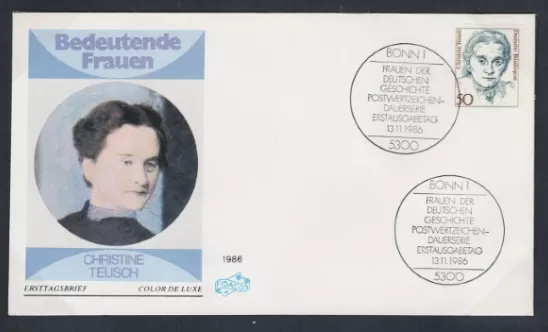 Almanya 1986 Christine Teusch FDC