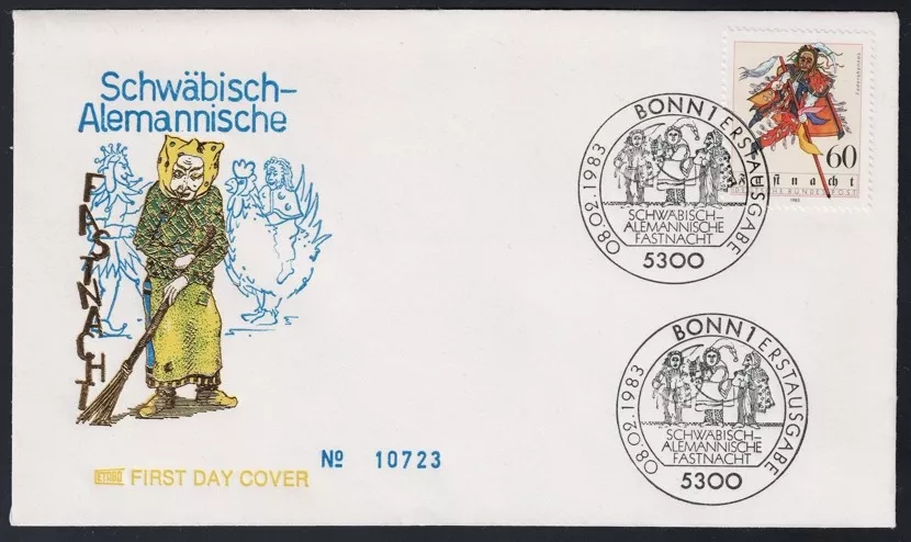 Almanya 1983 Svabya-Alemannik Karnavalı FDC, Bonn