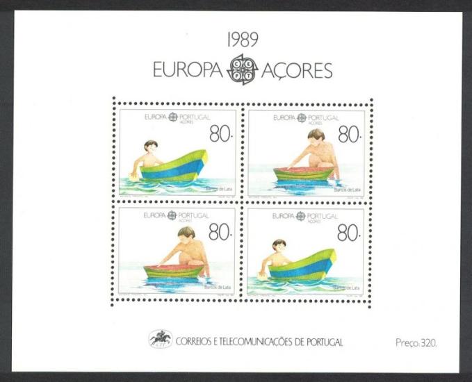 1989 PORTEKİZ AZOR ADALARI EUROPA CEPT-Çocuk Oyunları