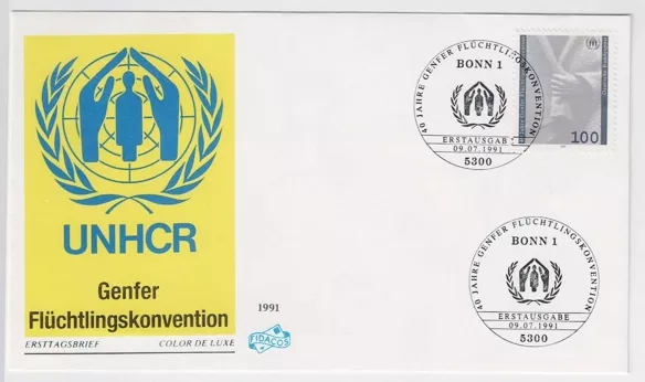 Almanya 1991 Cenevre Mülteci Sözleşmesi’nin 40. yıldönümü FDC