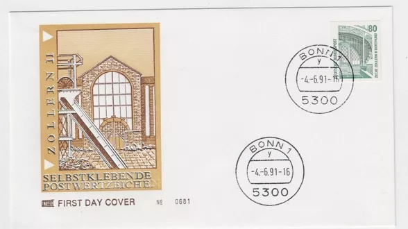 Almanya 1987 Dortmund’daki Zollern Kalesi FDC