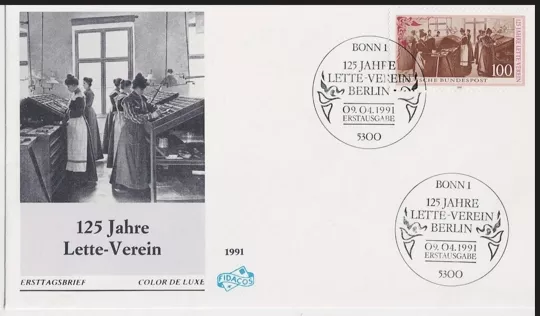 Almanya 1991 Lette Derneği 125. yıl! FDC