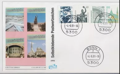 Almanya 1991 Gezilecek Yerler FDC