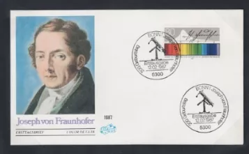 Almanya 1987 Joseph von Fraunhofer’in (1787-1826) 200. doğum günü FDC