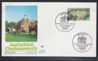 Almanya 1987 Clemenswerth Kalesi’nin 250 yılı fdc