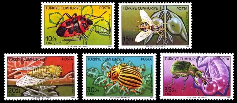 1982 ZARARLI BÖCEKLER MNH