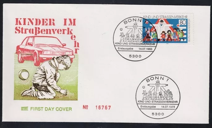 Almanya 1983 Çocuk ve yol trafiği FDC, Bonn