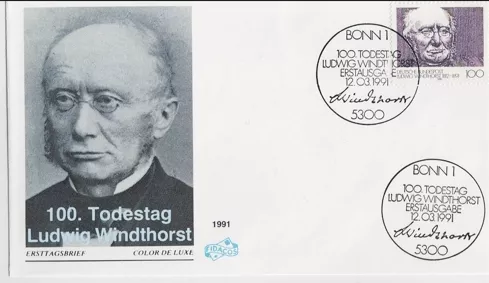 Almanya 1991 Ludwig Windthorst’un 100. ölüm yıldönümü FDC