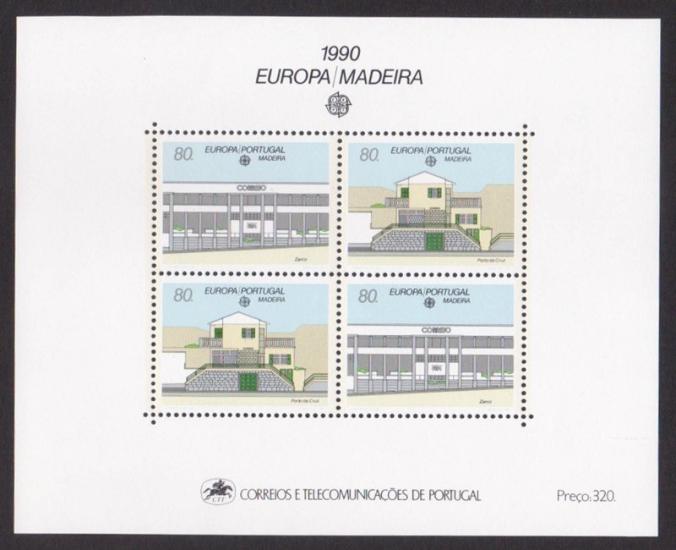 1990 İSPANYA MADEİRA AVRUPA CEPT- Postaneler