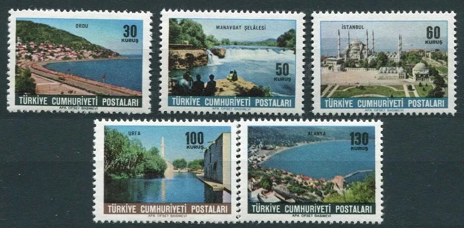 TÜRKİYE 1965 TURİSTİK MNH TAM SERİ