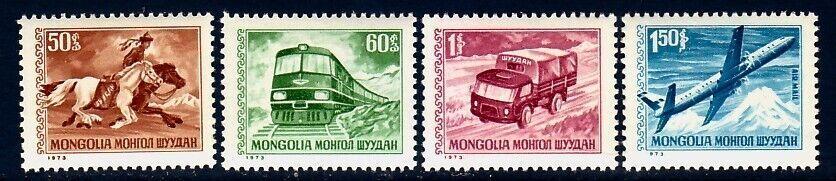 MOĞOLİSTAN 1973 TAŞIMACILIK AT-UÇAK-TREN-KAMYON