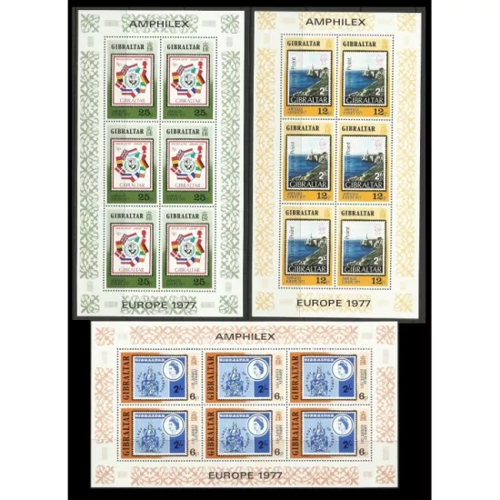1977 EUROPA CEPT GİBRALTAR KLEİNBOGEN BLOK