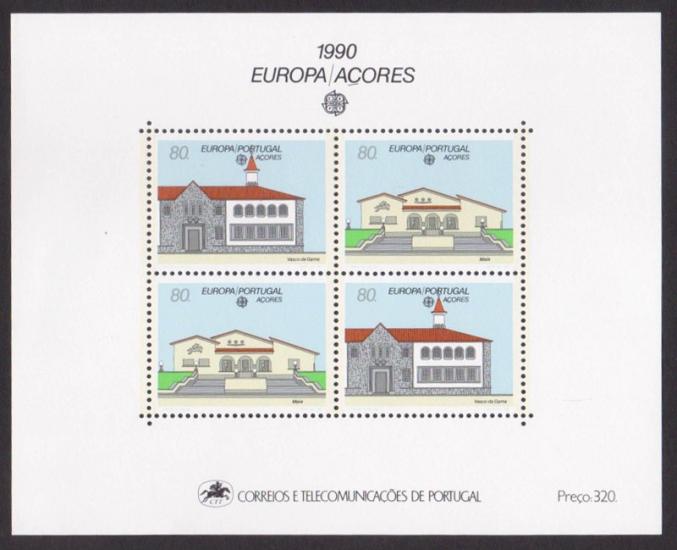 1990 PORTEKİZ AZOR ADALARI AVRUPA CEPT - Postaneler