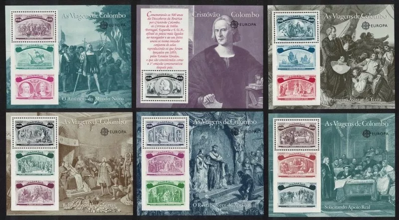 1992 PORTEKİZ EUROPA CEPT BLOK 6 ADET TAM SET