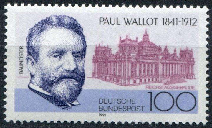 ALMANYA 1991 Mimar Paul Wallot’un Ölümünün 150. Yıldönümü