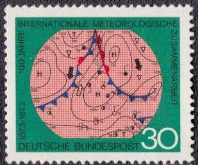  ALMANYA 1973 ULUSLARARASI METEOROLOJİ İŞBİRLİĞİ 100. YIL