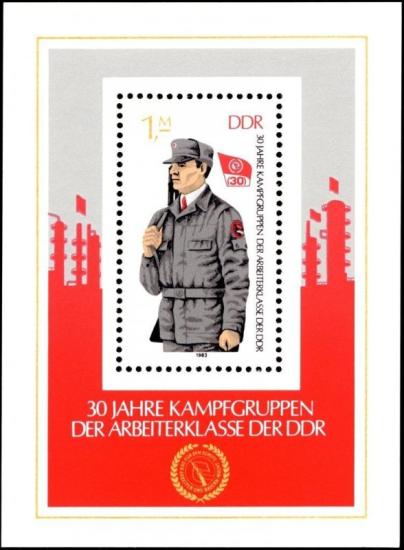 ALMANYA DDR 1983 İŞÇİ SINIFININ 30 YILLIK MÜCADELE GRUPLARI BLOK