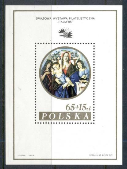 POLONYA 1985 Uluslararası Pul Sergisi ’’ITALIA ’85’’ - Roma, İtalya Blok
