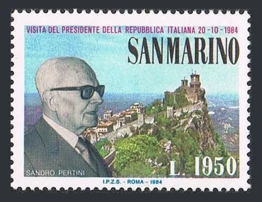 San Marino 1984 Sandro Pertini’nin San Marino Ziyareti