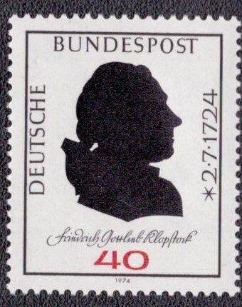 ALMANYA 1974 FRİEDRİCH GOTTLİEB KLOPSTOCK DOĞUMUNUN 125. YILI