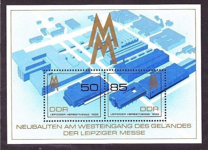 ALMANYA DDR 1989 Leipzig Sonbahar Fuarı Blok