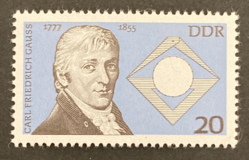 ALMANYA DDR 1977 FRIEDRICH GAUSS 200. DOĞUM YILI