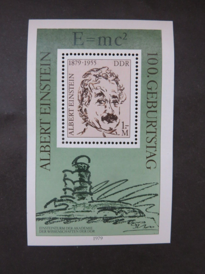 ALMANYA DDR 1979 ALBERT EINSTEIN DOĞUMUNUN 100. YILI HATIRA BLOK 