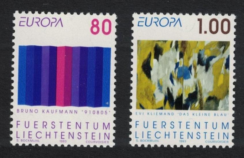 Liechtenstein 1993 EUROPA CEPT Pulları - Çağdaş Sanat