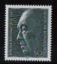  ALMANYA 1976 DR. KONRAD ADENAUER DOĞUMUNUN 100. YILI ANMA PULU