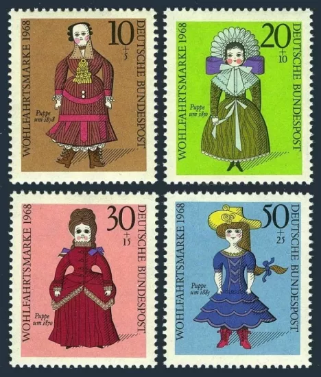AŞLMANYA 1968 Yardım Pulları, Bebekler