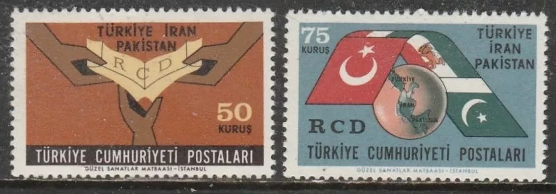 1965 TÜRKİYE İRAN PAKİSTAN RCD MNH