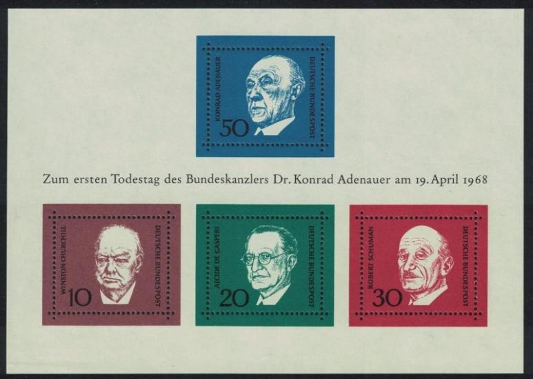 ALMANYA 1968 ÜNLÜLER BLOK