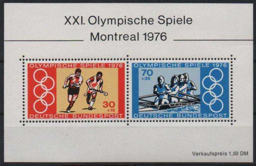 ALMANYA 1976 YAZ OLİMPİYAT OYUNLARI MONTREAL BLOK