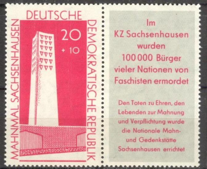 ALMANYA DDR 1960 SACHSENHAUSEN ANITI 2 Lİ PUL 