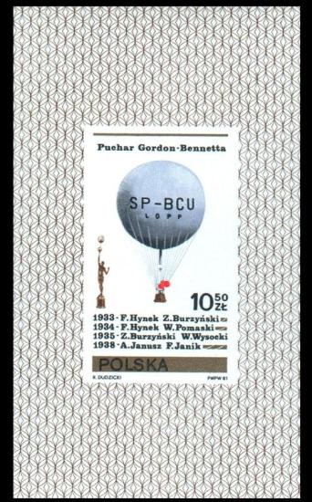 POLONYA 1981 Gordon Bennett Spor Balonculuk Şampiyonası Dantelsiz Blok