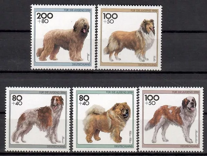 ALMANYA 1996 Yardım Pulları, Köpekler