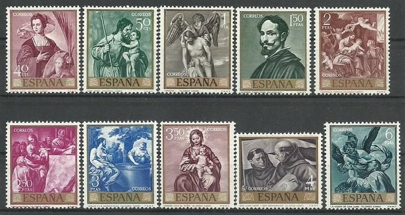 İSPANYA 1968 Mariano Fortuny y Carbo Tabloları - Pul Günü