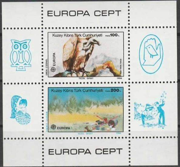 1986 KKTC EUROPA CEPT BLOK