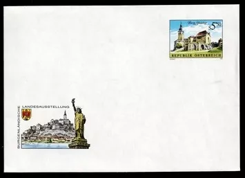 Avusturya 1992 Burg Gussing Kalesi ön ödemeli zarf.