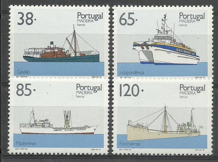 Madeira Portekiz 1992 Gemiler Tam Seri