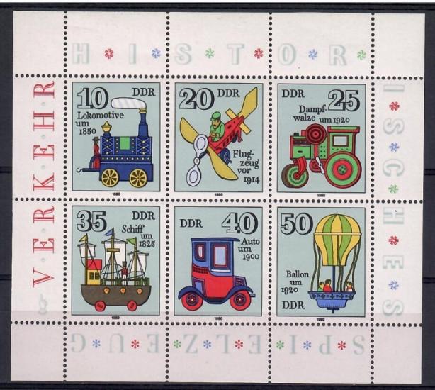 ALMANYA DDR 1980 Tarihi Oyuncaklar Blok