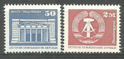 ALMANYA DDR 1980 Binalar - Küçük Baskı