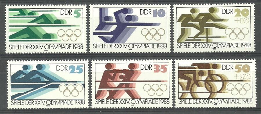 ALMANYA DDR 1988 Olimpiyat Oyunları - Seul, Güney Kore