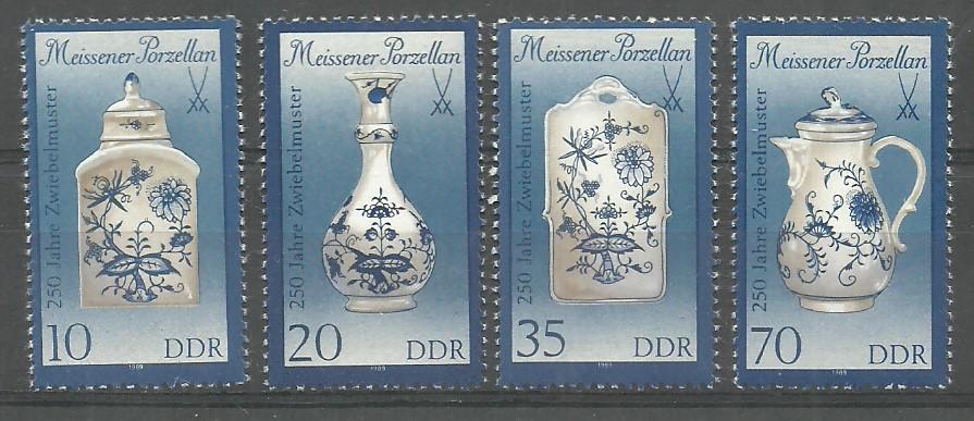 ALMANYA DDR 1989 Meissener Porselenin 250. Yıldönümü