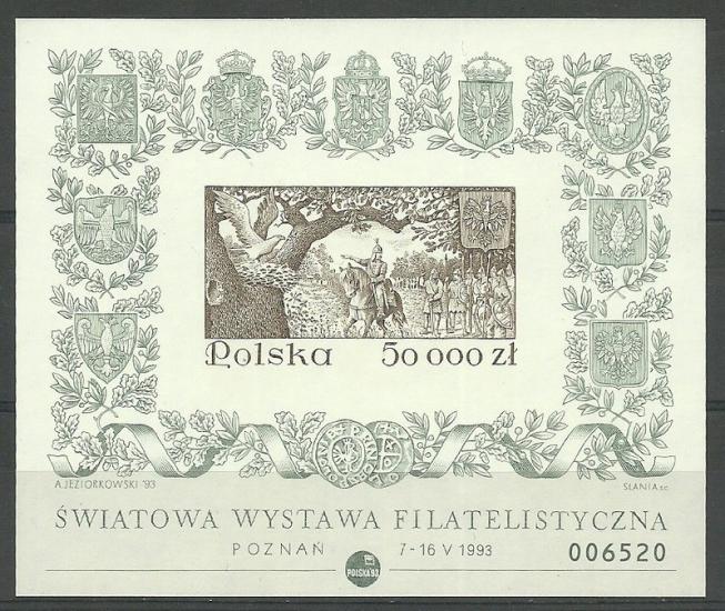 POLONYA 1993 Poznan’da Uluslararası Filateli Sergisi Dantelsiz Blok
