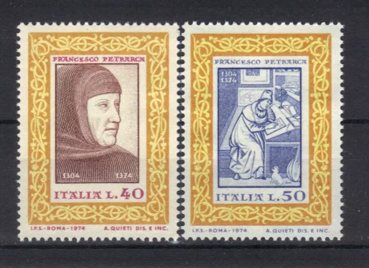 İTALYA 1974 Francesco Petrarca’nın Ölümünün 600. Yıldönümü