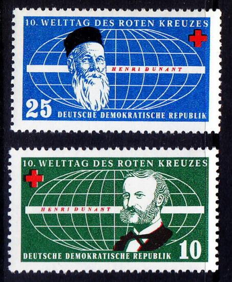 ALMANYA DDR 1957 HENRY DUNANT 
