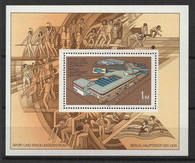  ALMANYA DDR 1981 SPOR MERKEZİ STADYUM BLOK
