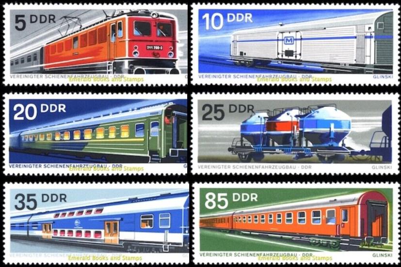 ALMANYA DDR 1973 TRENLER - LOKOMOTİF - DEMİRYOLU