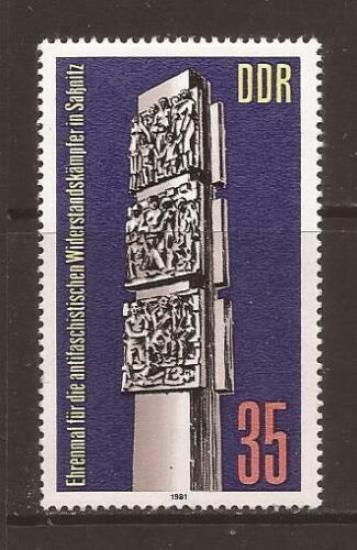 ALMANYA DDR 1981 SASSNITS DİRENİŞ SAVAŞÇILARI ANITI 